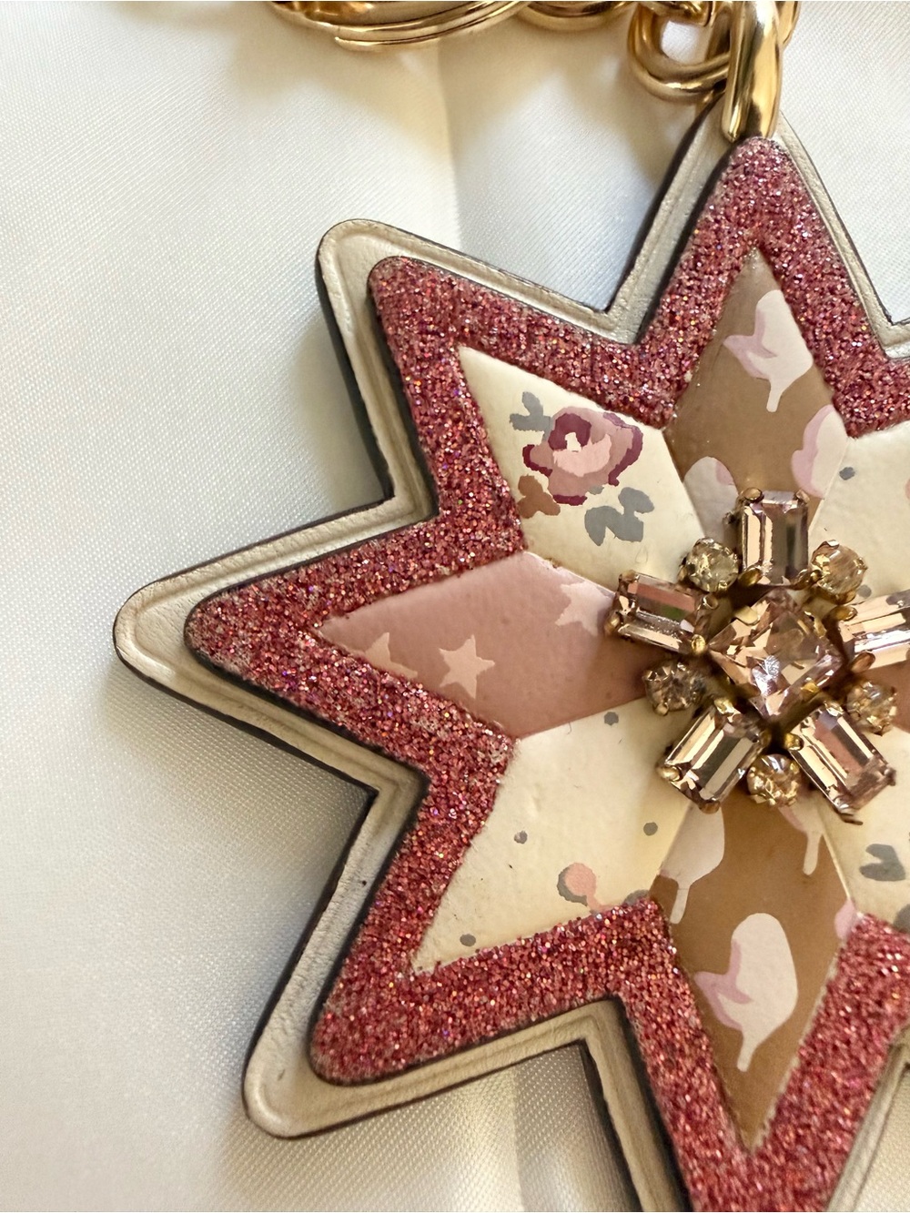 Coach RARE Patchwork Multi Star Bag Charm - Picture 5 of 6